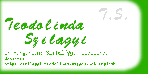 teodolinda szilagyi business card